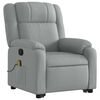 vidaXL Stand up Massage Recliner Chair Light Grey Fabric