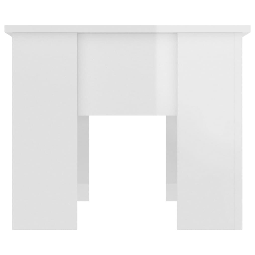 vidaXL Coffee Table High Gloss White 79x49x41 cm Engineered Wood