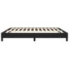 vidaXL Bed Frame without Mattress Black 193x203 cm King Faux Leather