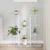 vidaXL Flower Stand 94.5x25x89 cm White Iron