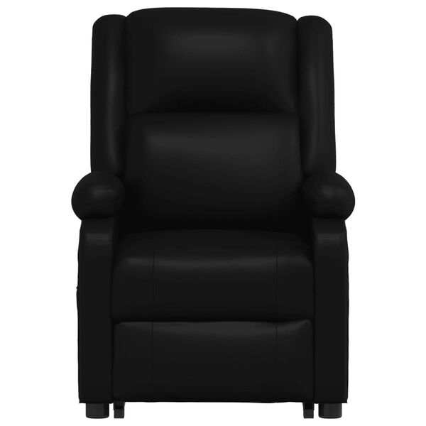 vidaXL Stand up Massage Chair Black Faux Leather
