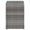 vidaXL Side Tables 3 pcs with Glass Top Grey Poly Rattan