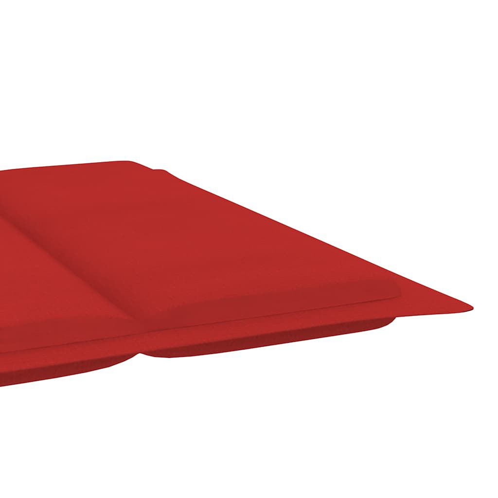 vidaXL Rocking Sun Lounger with Cushion Solid Teak Wood