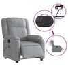vidaXL Electric Massage Recliner Chair Light Grey Fabric