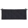 vidaXL Garden Bench Cushions 2pcs Black Check Pattern 120x50x7cm Fabric