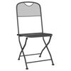 vidaXL Folding Garden Chairs 2 pcs Expanded Metal Mesh Anthracite
