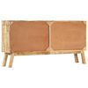 vidaXL Sideboard Brown and Black 160x30x80 cm Solid Rough Mango Wood