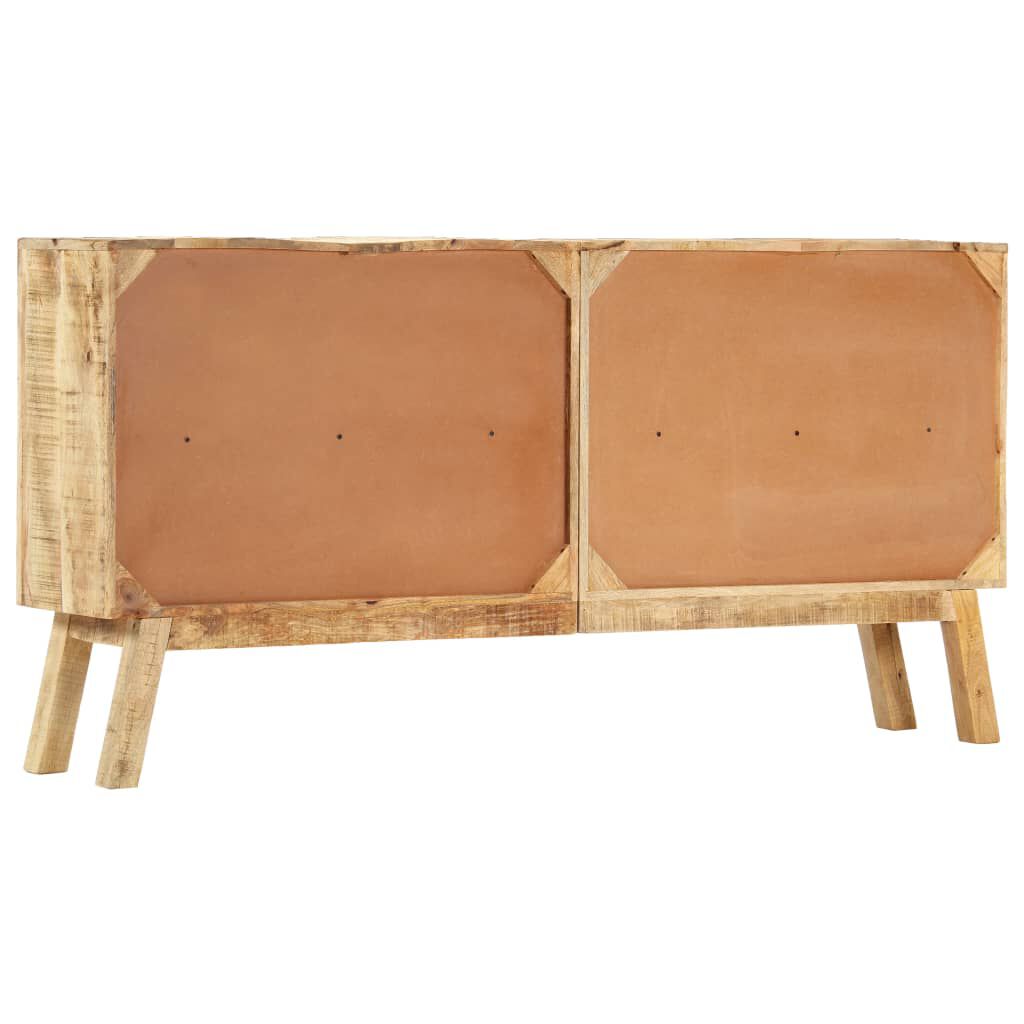 vidaXL Sideboard Brown and Black 160x30x80 cm Solid Rough Mango Wood