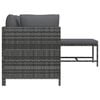 vidaXL 4 Piece Garden Lounge Set with Cushions Poly Rattan Grey