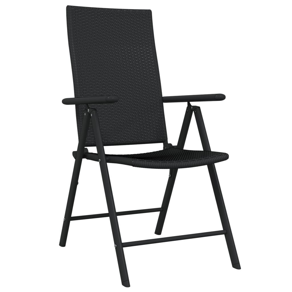 vidaXL 3 Piece Garden Dining Set Black