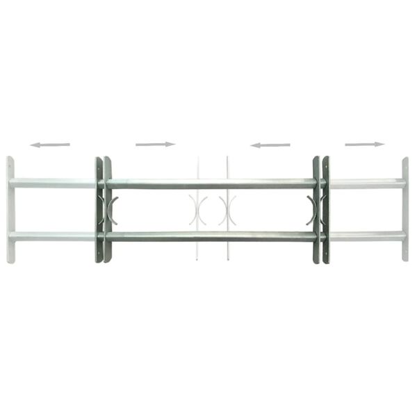 vidaXL Adjustable Security Grilles for Windows 2 pcs 1000-1500 mm