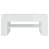 vidaXL Coffee Table High Gloss White 102x55x45 cm Engineered Wood