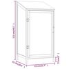 vidaXL Garden Shed White 55x52x112 cm Solid Wood Fir