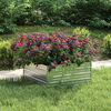 vidaXL Garden Raised Bed 100x100x45 cm Galvanized Steel Silver