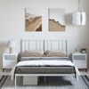 vidaXL Metal Bed Frame without Mattress with Headboard White 150x200cm