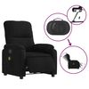 vidaXL Electric Stand up Massage Recliner Chair Black Microfibre Fabric
