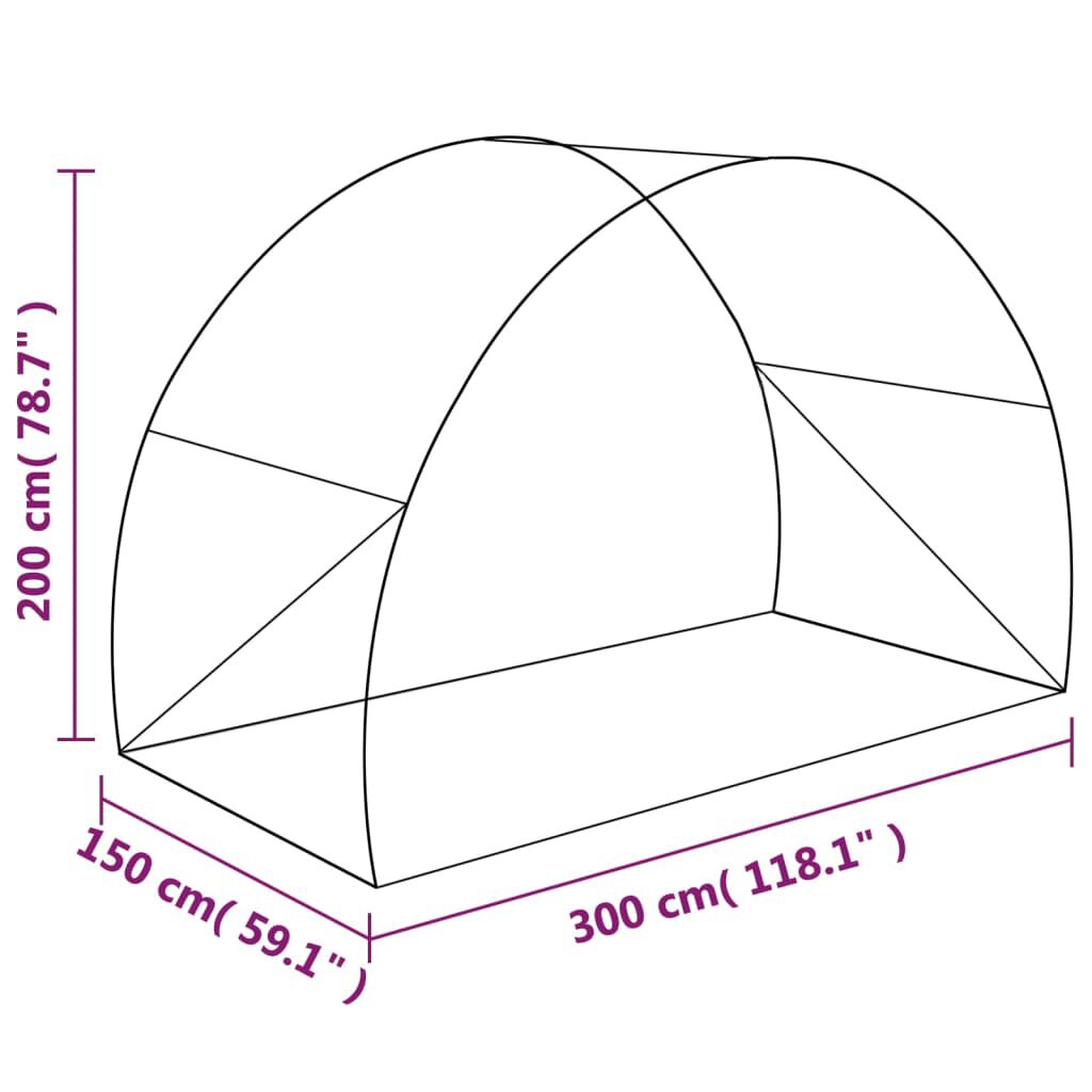 vidaXL Greenhouse 4.5m² 300x150x200 cm