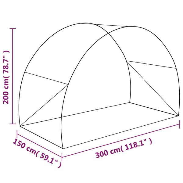 vidaXL Greenhouse 4.5m² 300x150x200 cm