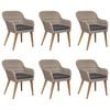 vidaXL 7 Piece Garden Dining Set Poly Rattan Brown