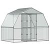 vidaXL Bird Cage with Door Silver Galvanised Steel