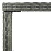 vidaXL Garden Bar Table Grey 130x60x110 cm Poly Rattan and Glass