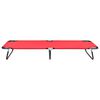 vidaXL Folding Sun Lounger Red Steel