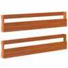 vidaXL Wall-mounted Shoe Racks 2 pcs Wax Brown 110x8.5x23.5 cm Solid Wood Pine