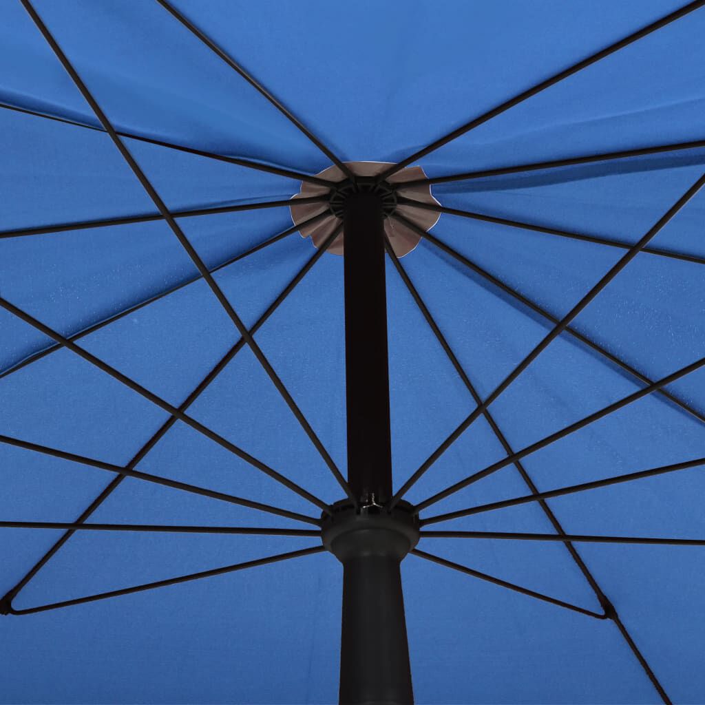 vidaXL Garden Parasol with Pole 200x130 cm Azure Blue