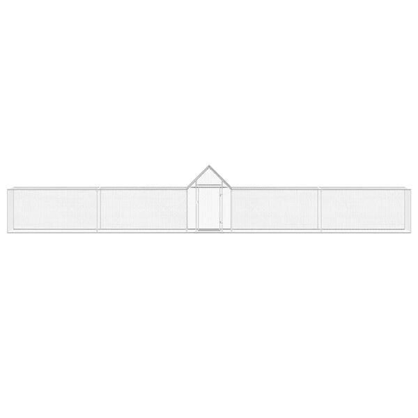 vidaXL Chicken Coop 9x1x1.5 m Galvanised Steel
