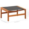 vidaXL Garden Chair with Footrest Solid Eucalyptus Wood and Textilene