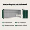 vidaXL Wall-mounted Garden Shed Green 118x382x178 cm Galvanised Steel