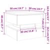 vidaXL Coffee Table with LED Lights Smoked Oak 50x50x40 cm