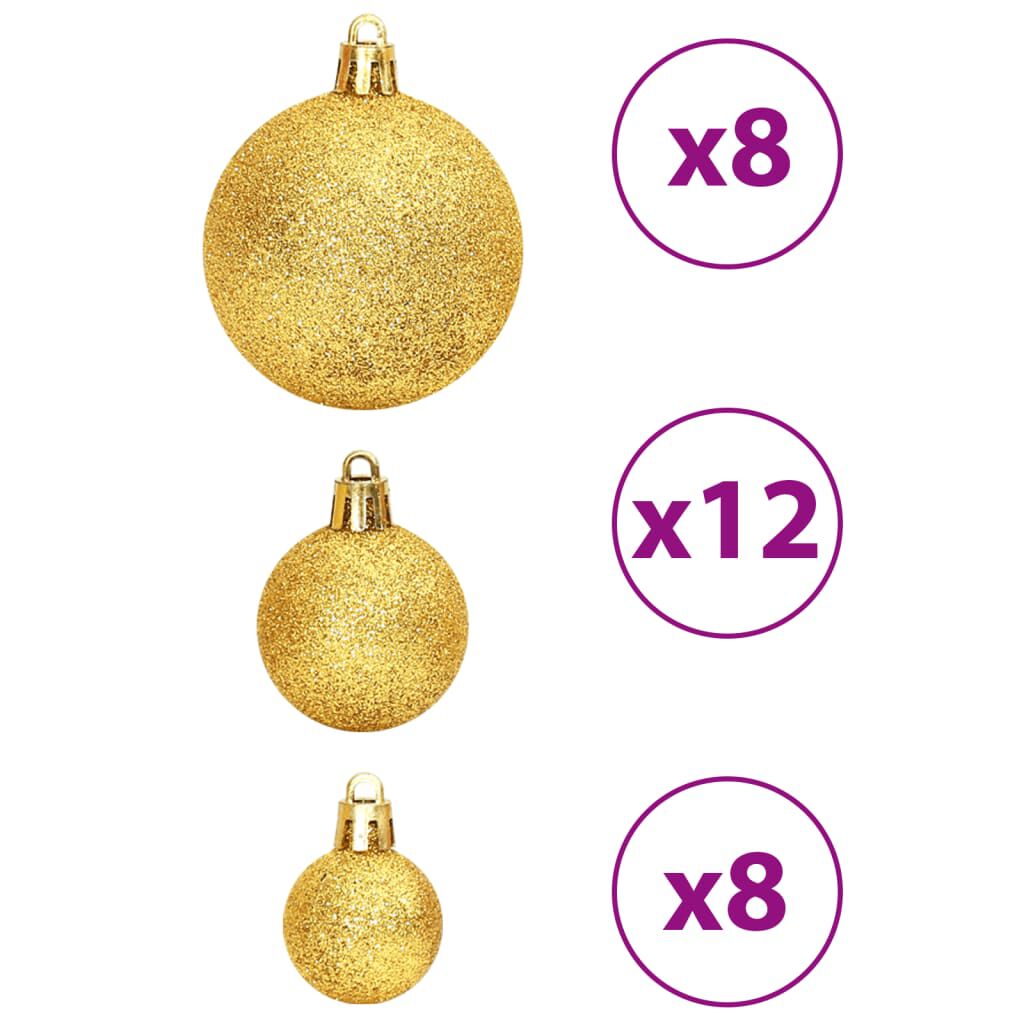 vidaXL Christmas Baubles 100 pcs Gold and Wine Red 3 / 4 / 6 cm