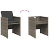 vidaXL 5 Piece Garden Dining Set with Cushions Grey Poly Rattan