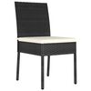 vidaXL Garden Dining Set 5 pcs Black Powder-Coated Steel