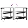 vidaXL Kitchen Trolley Black 100.5x50x105 cm Engineered Wood