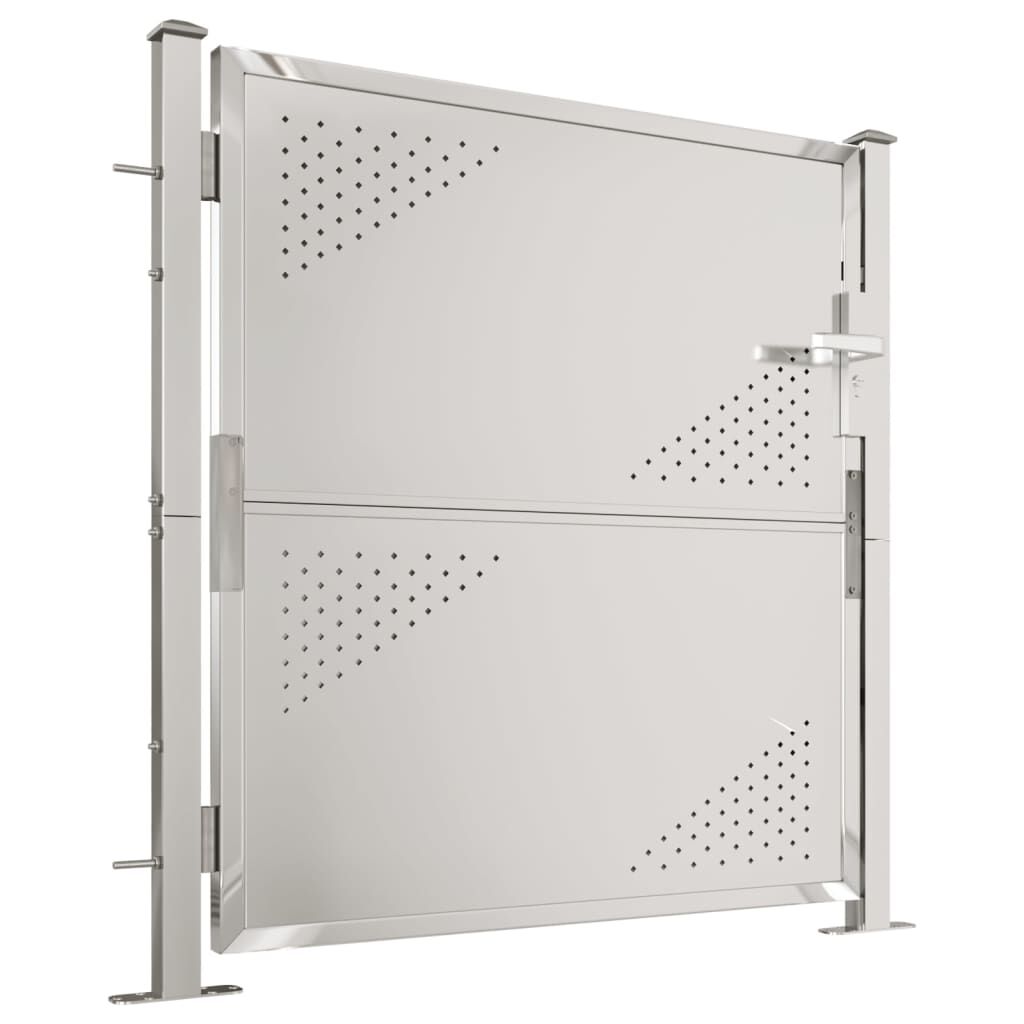 vidaXL Garden Gate 100x100 cm Stainless Steel