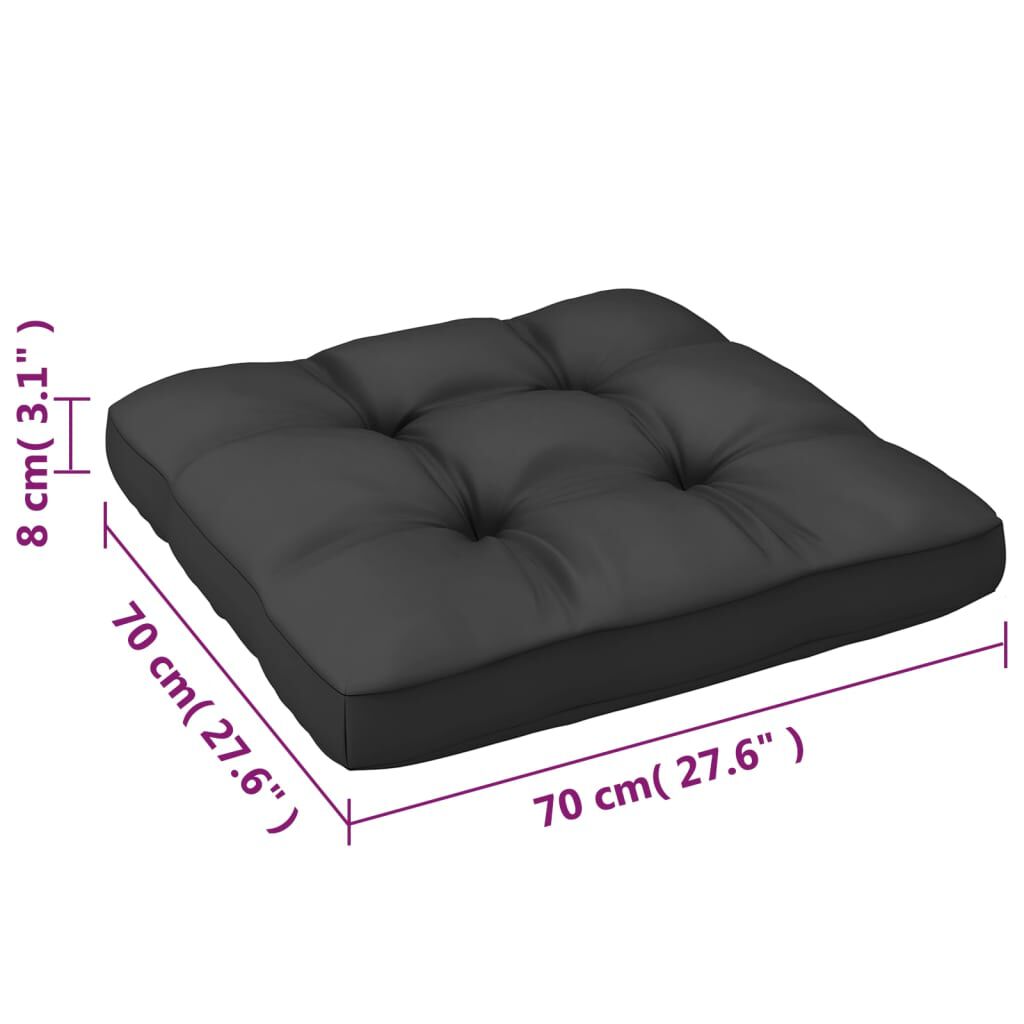 vidaXL 6 Piece Garden Lounge Set with Cushions Solid Pinewood