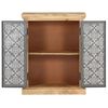 vidaXL Sideboard with Steel Doors 60x35x75 cm Solid Mango Wood