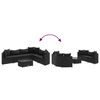 vidaXL 7 Piece Garden Sofa Set with Cushions Black Poly Rattan