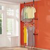 vidaXL Telescopic Wardrobe System with Rods Aluminium