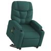 vidaXL Stand up Massage Recliner Chair Dark Green Fabric