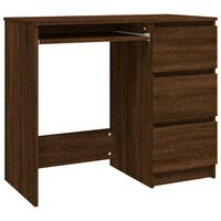 vidaXL Desk Brown Oak 90x45x76 cm Engineered Wood