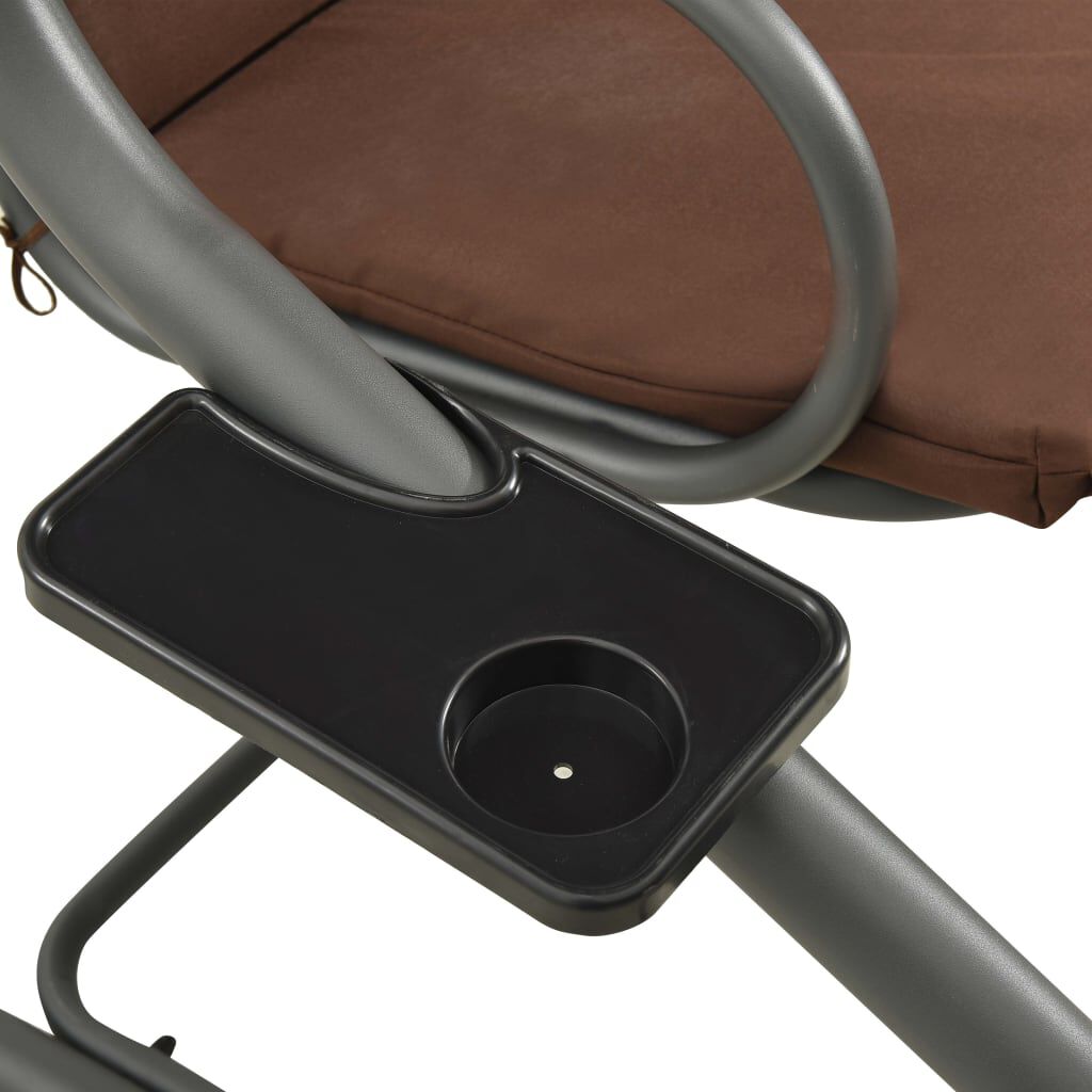 vidaXL Outdoor Swing Bench with Canopy Coffee