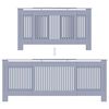 vidaXL MDF Radiator Cover Grey 205 cm