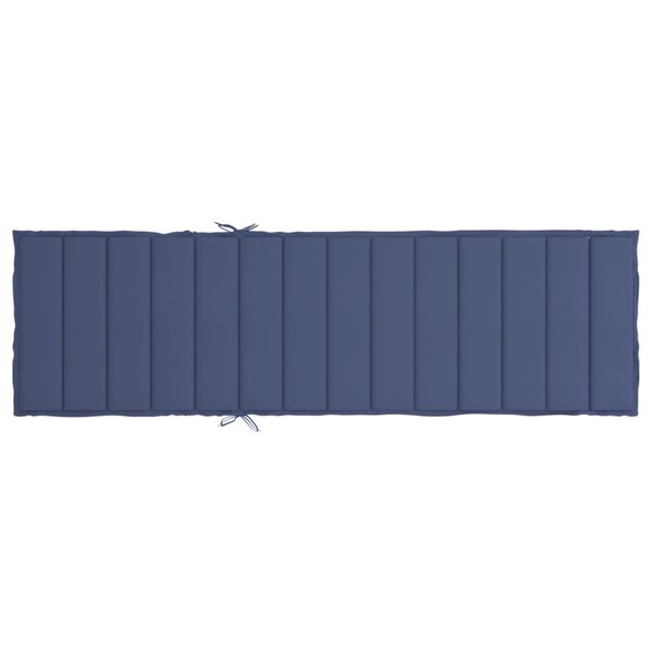 vidaXL Sun Lounger Cushion Navy Blue Oxford Fabric