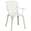 vidaXL 5 Piece Bistro Set Cast Aluminium White