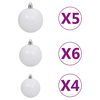vidaXL Artificial Pre-lit Christmas Tree with Ball Set Green 120 cm
