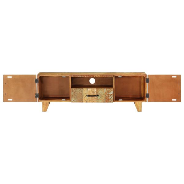 vidaXL Hand Carved TV Cabinet 120x30x40 cm Solid Reclaimed Wood