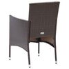 vidaXL 3 Piece Garden Dining Set Brown